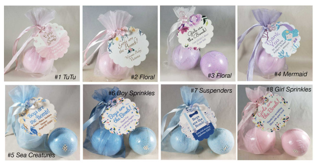 Bath Bomb Favors/ Hot orders Pink Gold/Free Shipping/Party favors with Personalized Tags